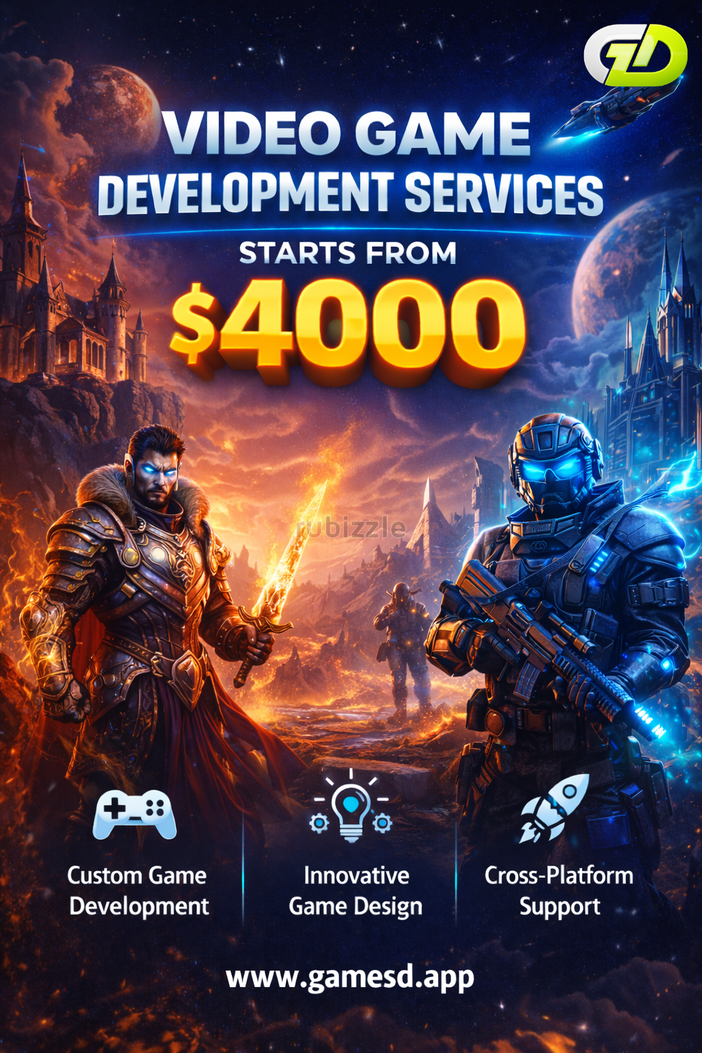 Premium Video Game Development Services Starting from $4000