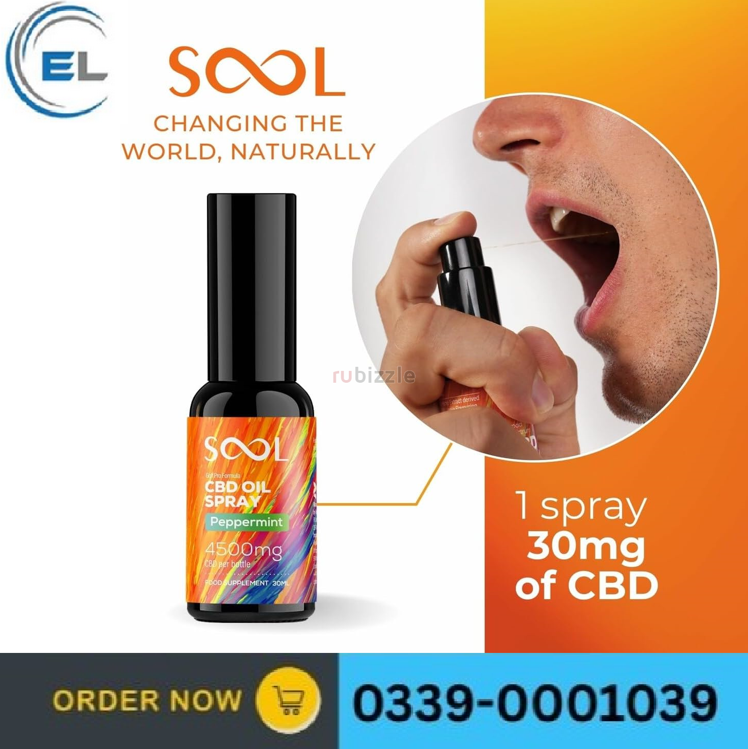 CBD Spray 4500mg Peppermint Flavour In Pakistan [03390001039]